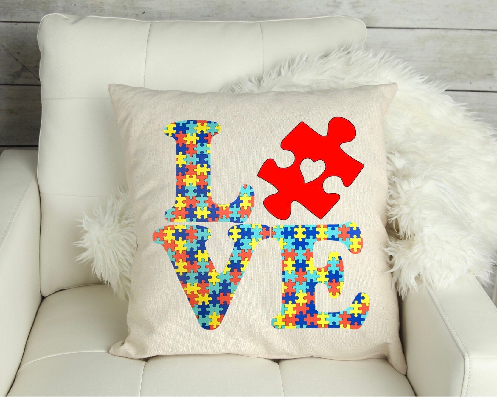 Autism LOVE Pillow/Autism Pillow/Autism Strong/Autism Etsy