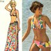1970s Misses Bikini and Wrap tie skirt Simplicity 5644 size 12 - 14 the Pattern is cut used and complete