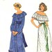 1970s Pheasant Blouse Skirt PATTERN Long Ruffle collar long sleeve short sleeve Butterick 5698 size 12 elastic waist Tie Belt