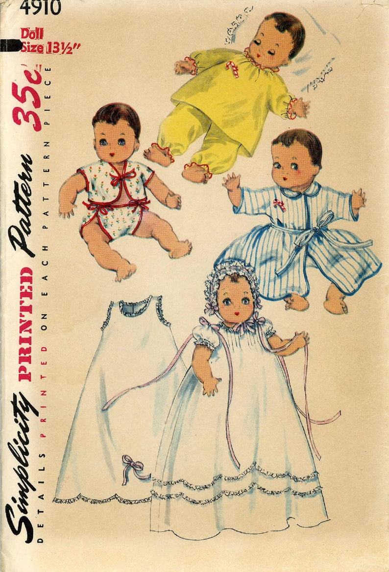 Tiny Tears Dy Dee Vtg Baby Doll Clothes Dress Pattern 19/" 20/" 21/" Toodles