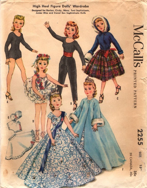 15/" Miss Revlon Sweet Sue Vtg Doll Clothes Dress Pattern 16/" Toni
