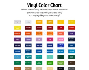 Oracal 751 Color Chart