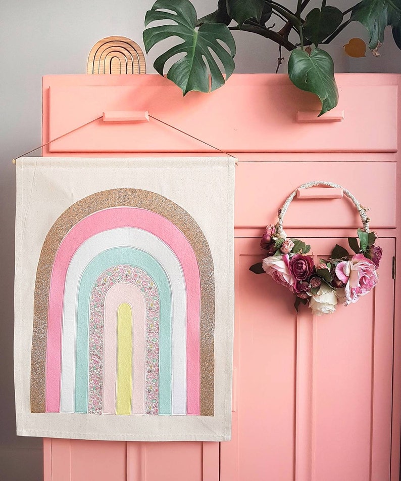 Large Custom Colour Rainbow Banner With Option of Printed Arch Etsy