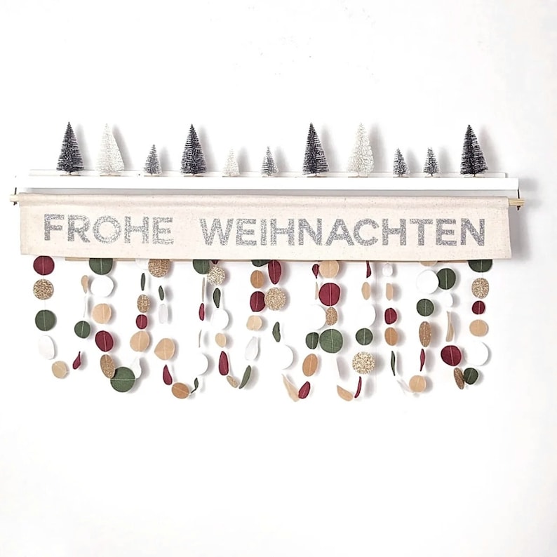 Frohe Weihnachten Christmas wall hanging image 1