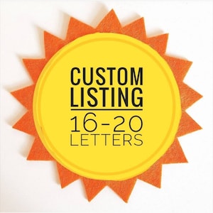 Custom banner with between 16-20 letters in custom colours image 1