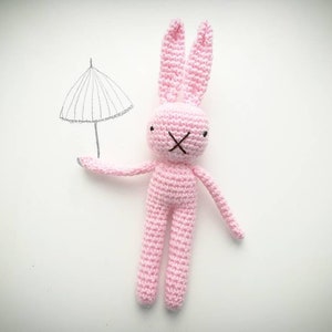 Crochet soft cuddly bunny toy, baby shower gift, gift for newborn baby