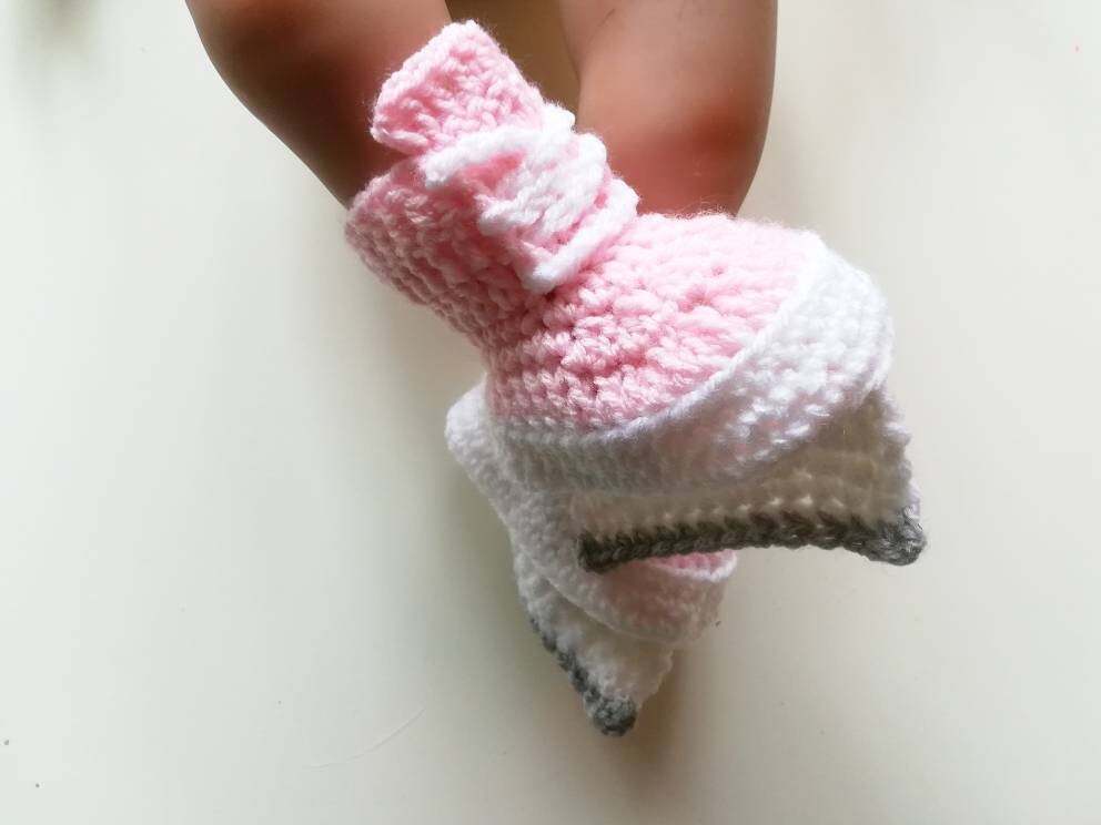 Baby Girl Hockey Skates Crochet Baby Hockey Skates Ice Etsy
