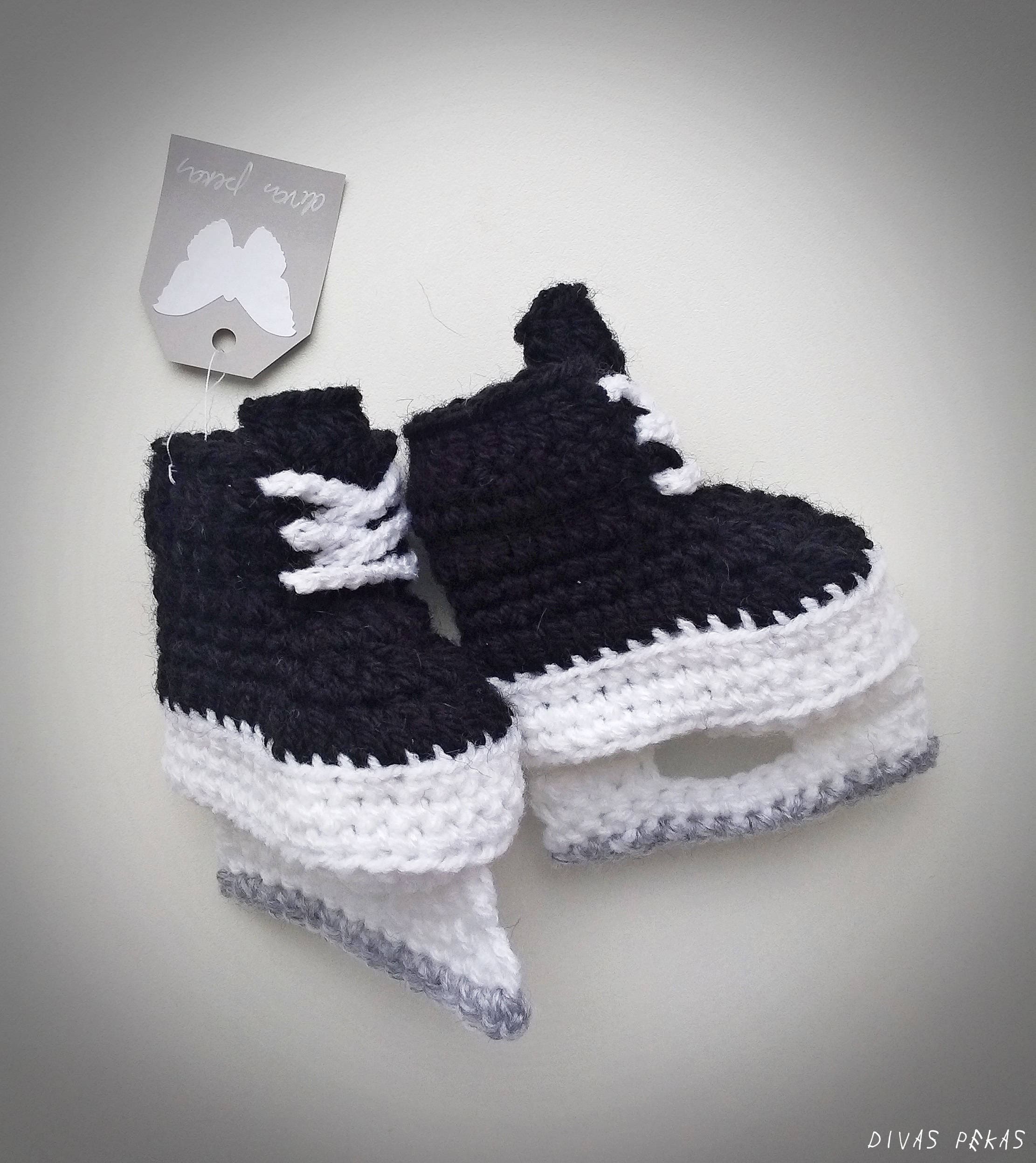 Crochet Baby Ice Hockey Skates Baby Shower Gift Newborn Booties