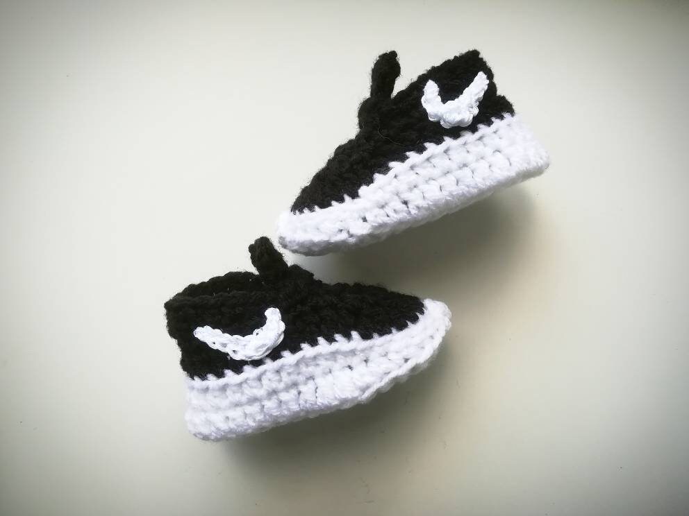 Baby Nike sneakers crochet baby booties crochet baby shoes Etsy