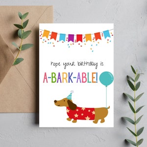 Cute Dog Birthday Blank Card Digital Download Instant Download Printable Greeting Card Birthday Kids Cute Card For Her Kids Puppy Dog Card