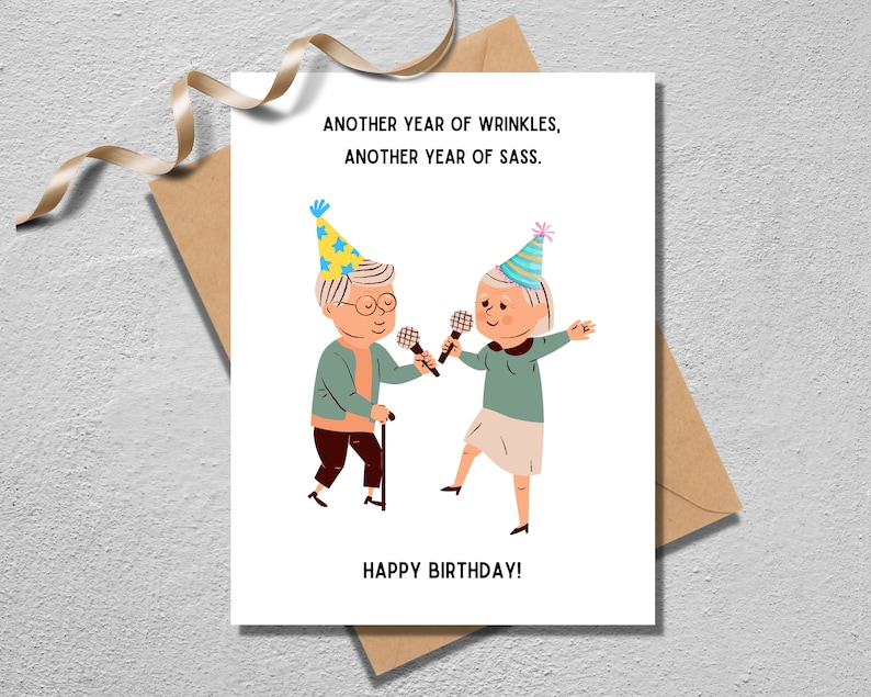 Funny Birthday Card Printable Joke Birthday Card Witty &amp; Sarcastic ...