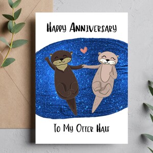 Feliz aniversário para minha significativa Otter Punny Blank Card Download digital Download instantâneo e impressão Cartão de felicitações para impressão cartão de amor