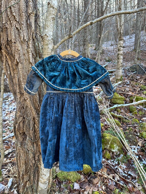 Vintage 1940s Velvet Toddler Dress