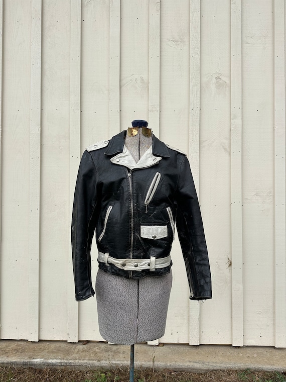 Vintage 1950s the Guidemaster by Wolf Leather Jacket / Steerhide