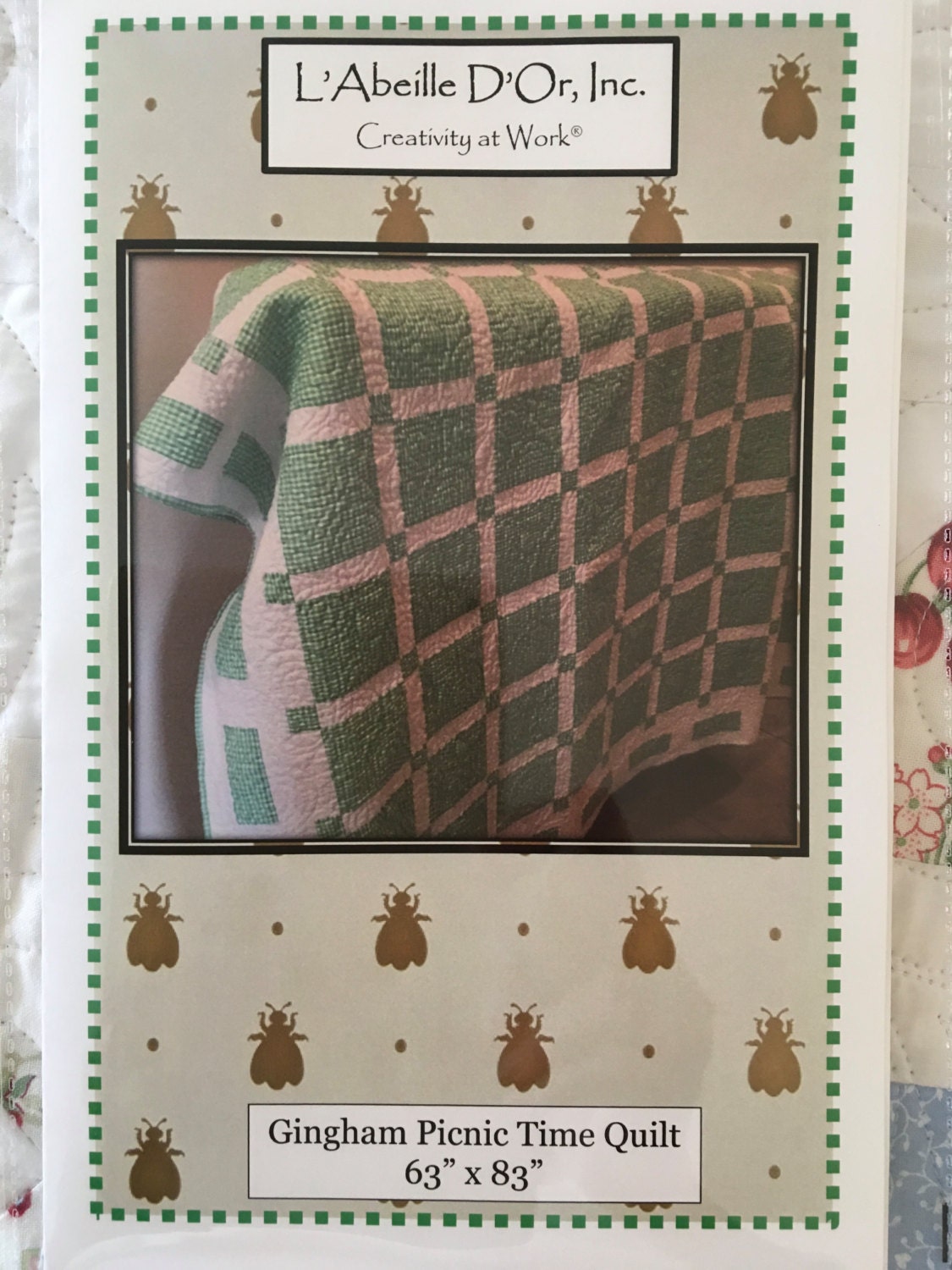 Gingham Picnic Time Quilt Pattern Etsy