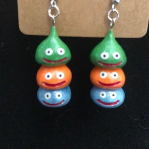 Slime Stack earrings inspired by Dragon Quest