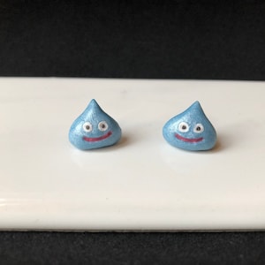 Slime earrings inspired by Draqon Quest