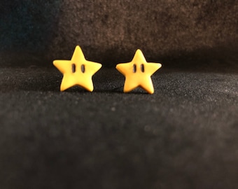 Star earrings inspired by Super Mario Bros