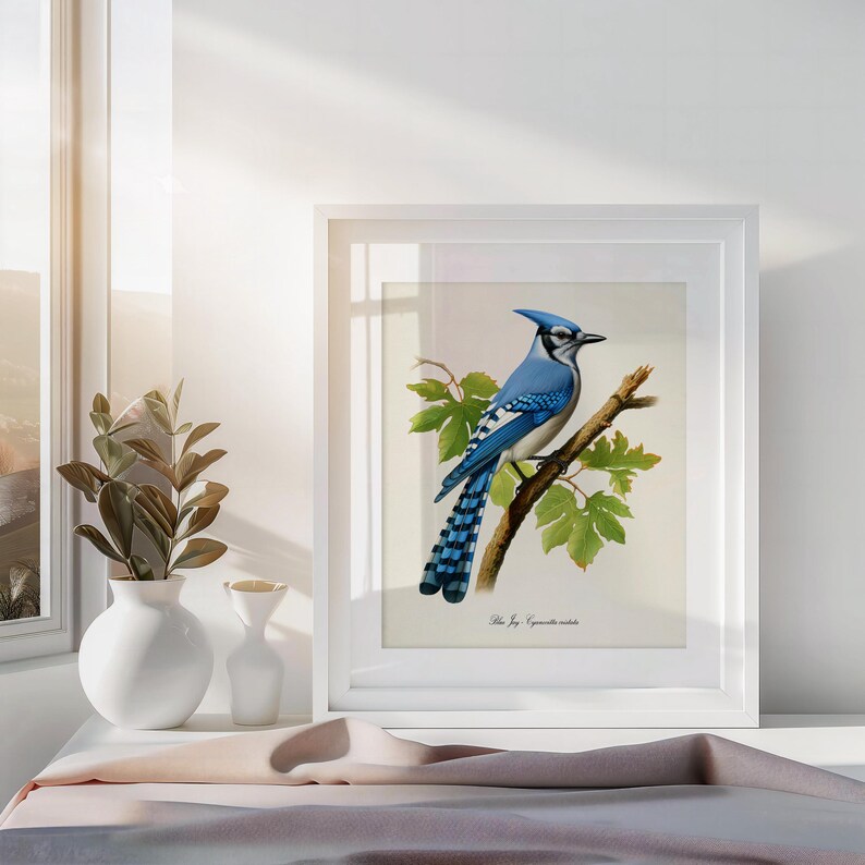 Blue Jay Bird Print, Bird Art Print, Bird Art, Blue Jay Wall Art Bird ...