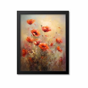Poppy Watercolor Flower Art Print, Botanical Art Print, Flower Wall Art, Flower Print, Floral Print, Orange Flower, Orange Poppy Print