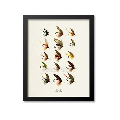 Trout Flies Art Print Fly Fishing Art Print Trout Fly - Etsy