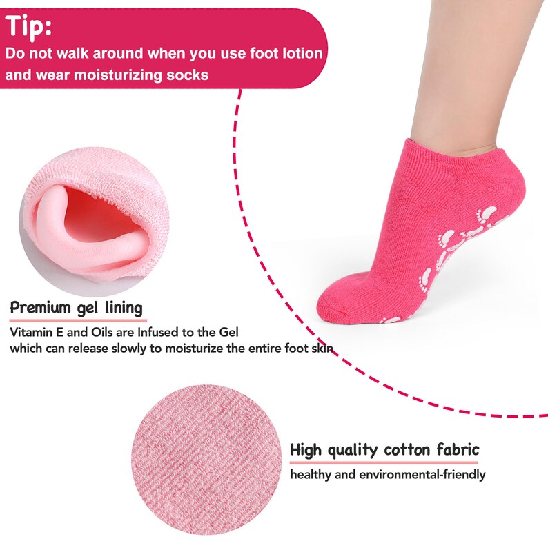 Moisturizing Socks for Dry Feet Gel Socks for Cracked Heels Etsy