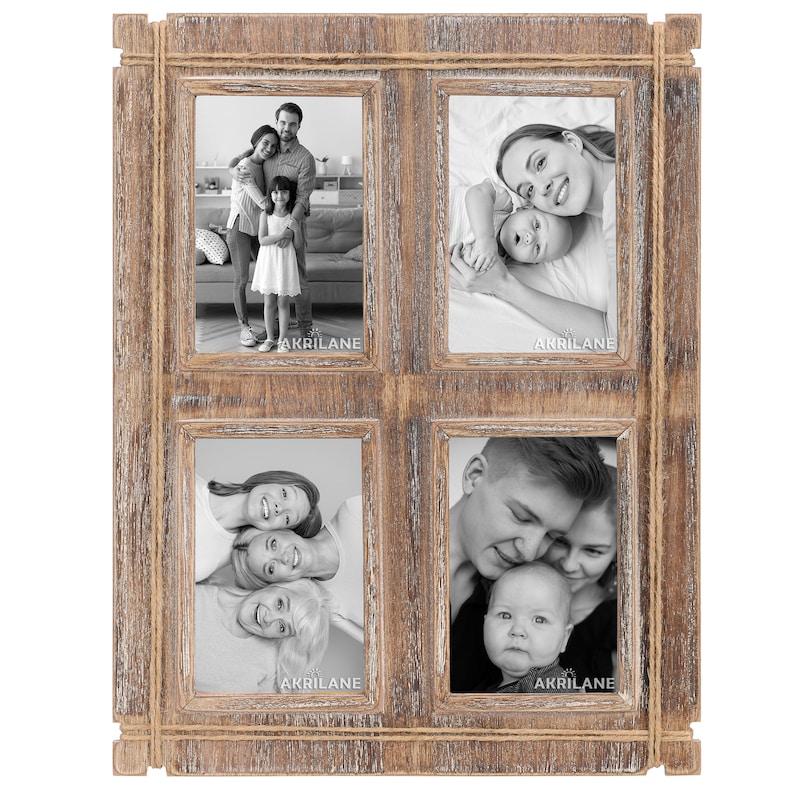 4x6 Wooden Photo Frame Vintage Style Rustic Looking Wood Etsy