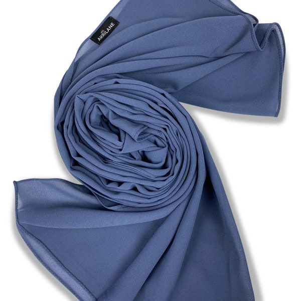 AKRILANE Chiffon Hijab | Hijab Scarfs for Women | Premium Non-Slip Thicker Chiffon Scarf | Long Wrap Shawl Headscarf  comes in Solid Colors