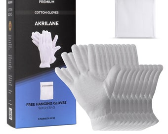 XL Extra Large Cotton Gloves For Dry Hands, Moisturizing Gloves Overnight, Eczema Treatment, Cosmetic Jewelry Premium Quality