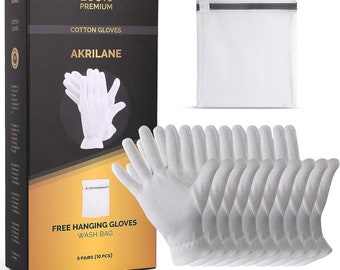 5 Pairs Cotton Gloves For Dry Hands Moisturizing Overnight Eczema Treatment Skin Spa Premium Quality