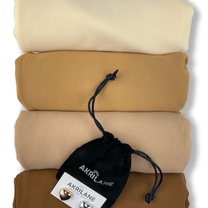 AKRILANE Premium Chiffon Hijab Gift Set - Pack of 4 + Bonus Hijab Magnets - 2 Pairs | Non-Slip Thicker Chiffon Scarf Hijab Scarfs for Women