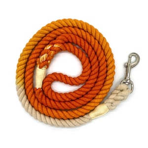 5ft Rope Dog Leash Ombre Braided 100% Cotton Multi-colored