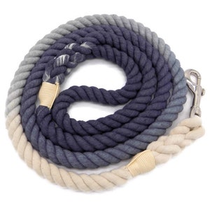 5ft Multi-colored Braided Ombre Cotton Rope Dog Leash