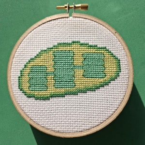 Chloroplast Cross Stitch Patten - PDF Design of Plant Cell Organelle
