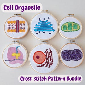 Cell Organelles Cross Stitch Bundle - PDF Download