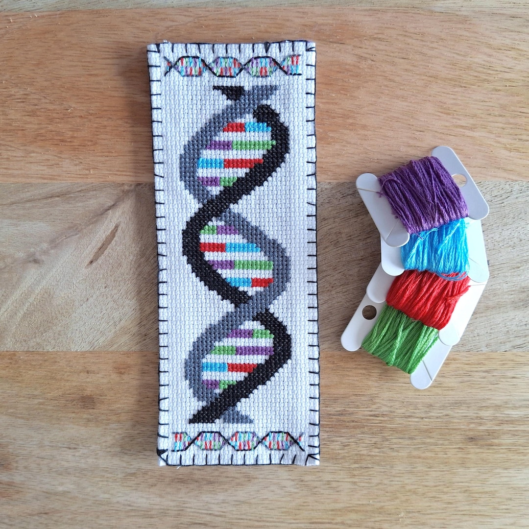 Bookmark Dna DNA Cross Stitch Bookmark Pattern - PDF Download - Etsy