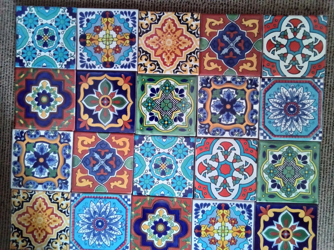 Mexican Talavera Tiles X 20 10.5cm X 10.5cm Each Set I Etsy Australia