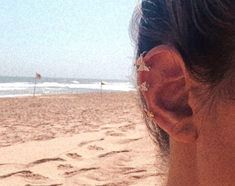 ピアスなしバタフライイヤリング、カフイヤリング、