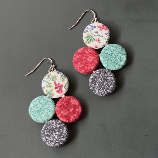 Fabric Earrings Etsy