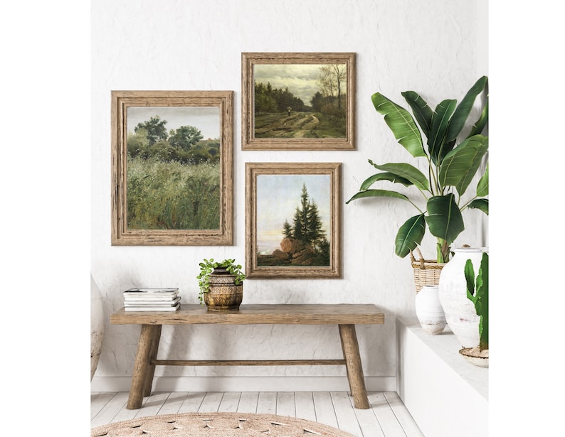 Printable Painting Landscape Painting Antique Artwork Vintage Art Printable Artwork Country Road Walk