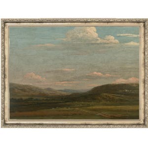 Valley | Vintage Painting | Antique Wall Art | Original Artwork | Landscape Painting | Gallery Wall