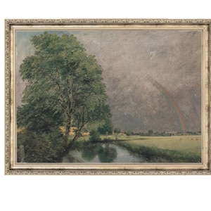 Rainbow Showers | Vintage Print | Antique Wall Art | Vintage Art Prints | Printable Wall Art | Farmhouse Decor | Original Artwork