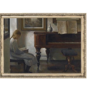 Afternoon Reading | Vintage Art Prints | Printable Antique Painting | 90