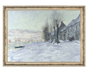 Pastel Winter | Winter Painting | Vintage Art Prints | Holiday Decor | 55
