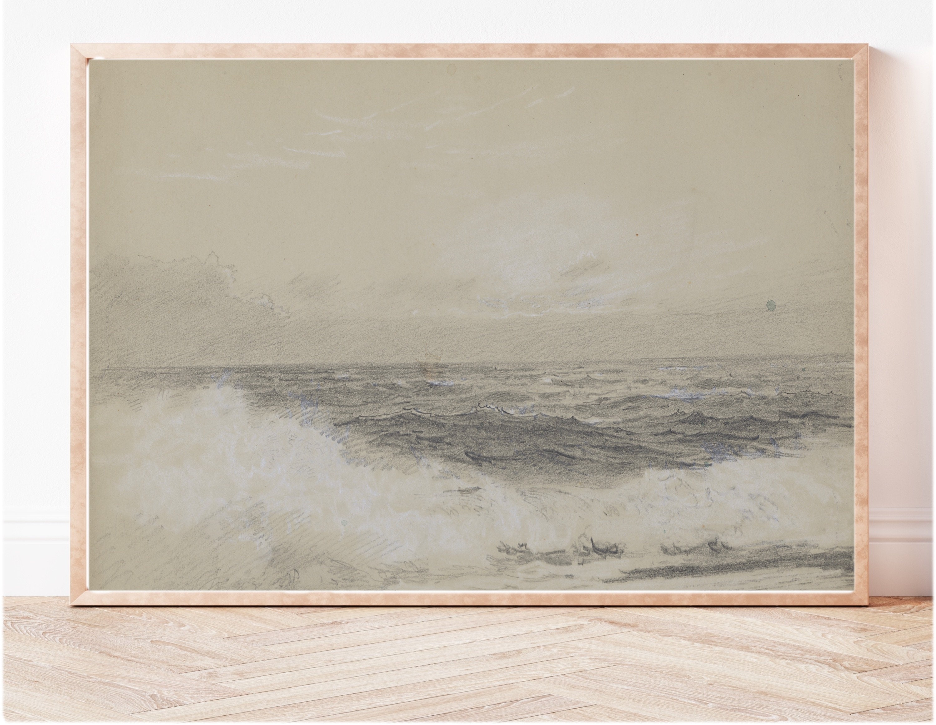 Breaking Storm Coastal art Gallery Wall Art Print Muted Coastal Print