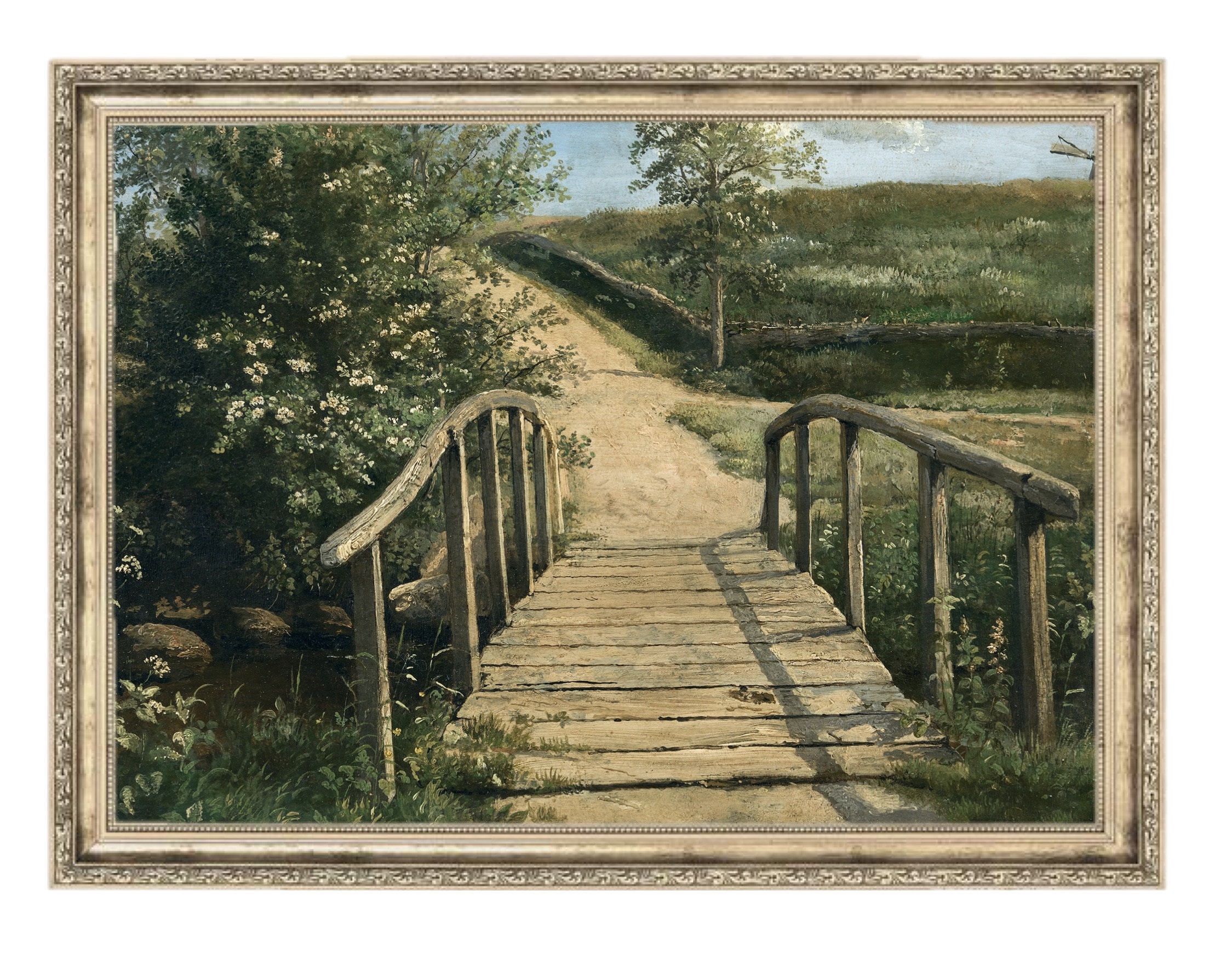 Leinwandbild Die Holzbrücke