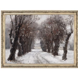 Winter Backroad | Winter Landscape | Snow Trees | Holiday Art | Christmas Decor
