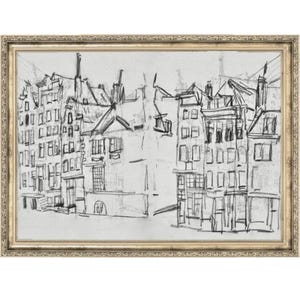 City Sketch | Vintage Drawing | Antique Art | Printable | 3