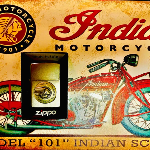 Indian Motorcycle lighter brushed chrome