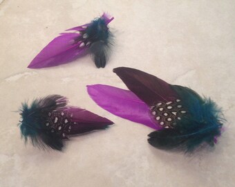 handmade feather clips for your hair